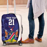 Namibia Cricket Custom Luggage Cover Coat of arms Namibian Pattern - Wonder Print Shop