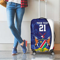 Namibia Cricket Custom Luggage Cover Coat of arms Namibian Pattern - Wonder Print Shop