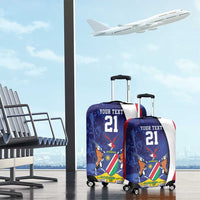 Namibia Cricket Custom Luggage Cover Coat of arms Namibian Pattern - Wonder Print Shop