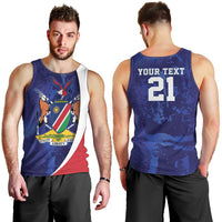 Namibia Cricket Custom Men Tank Top Coat of arms Namibian Pattern - Wonder Print Shop