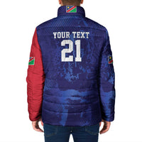 Namibia Cricket Custom Padded Jacket Coat of arms Namibian Pattern - Wonder Print Shop