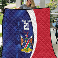 Namibia Cricket Custom Quilt Coat of arms Namibian Pattern - Wonder Print Shop