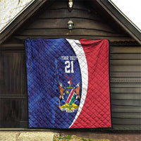 Namibia Cricket Custom Quilt Coat of arms Namibian Pattern - Wonder Print Shop