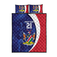 Namibia Cricket Custom Quilt Bed Set Coat of arms Namibian Pattern - Wonder Print Shop