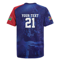 Namibia Cricket Custom Rugby Jersey Coat of arms Namibian Pattern - Wonder Print Shop
