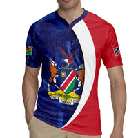 Namibia Cricket Custom Rugby Jersey Coat of arms Namibian Pattern - Wonder Print Shop