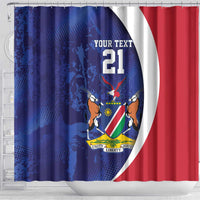 Namibia Cricket Custom Shower Curtain Coat of arms Namibian Pattern - Wonder Print Shop
