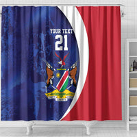 Namibia Cricket Custom Shower Curtain Coat of arms Namibian Pattern - Wonder Print Shop
