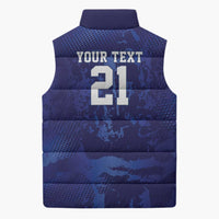 Namibia Cricket Custom Sleeveless Puffer Jacket Coat of arms Namibian Pattern - Wonder Print Shop