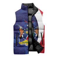 Namibia Cricket Custom Sleeveless Puffer Jacket Coat of arms Namibian Pattern - Wonder Print Shop
