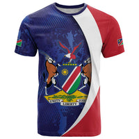 Namibia Cricket Custom T Shirt Coat of arms Namibian Pattern - Wonder Print Shop
