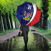 Namibia Cricket Custom Umbrella Coat of arms Namibian Pattern - Wonder Print Shop