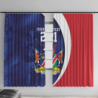 Namibia Cricket Custom Window Curtain Coat of arms Namibian Pattern - Wonder Print Shop
