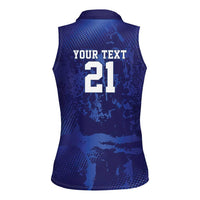 Namibia Cricket Custom Women Sleeveless Polo Shirt Coat of arms Namibian Pattern - Wonder Print Shop