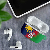 Namibia Cricket Custom AirPods Case Namibian Gold Sun Flag Motif - Wonder Print Shop