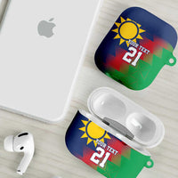 Namibia Cricket Custom AirPods Case Namibian Gold Sun Flag Motif - Wonder Print Shop