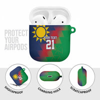 Namibia Cricket Custom AirPods Case Namibian Gold Sun Flag Motif - Wonder Print Shop
