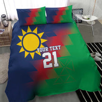 Namibia Cricket Custom Bedding Set Namibian Gold Sun Flag Motif - Wonder Print Shop