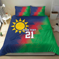 Namibia Cricket Custom Bedding Set Namibian Gold Sun Flag Motif - Wonder Print Shop