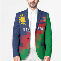 Namibia Cricket Custom Blazer Namibian Gold Sun Flag Motif - Wonder Print Shop