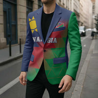 Namibia Cricket Custom Blazer Namibian Gold Sun Flag Motif - Wonder Print Shop