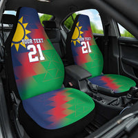 Namibia Cricket Custom Car Seat Cover Namibian Gold Sun Flag Motif - Wonder Print Shop