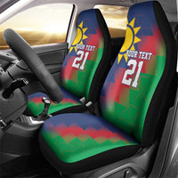 Namibia Cricket Custom Car Seat Cover Namibian Gold Sun Flag Motif - Wonder Print Shop