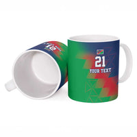 Namibia Cricket Custom Ceramic Mug Namibian Gold Sun Flag Motif - Wonder Print Shop