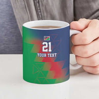 Namibia Cricket Custom Ceramic Mug Namibian Gold Sun Flag Motif - Wonder Print Shop