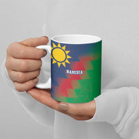 Namibia Cricket Custom Ceramic Mug Namibian Gold Sun Flag Motif - Wonder Print Shop