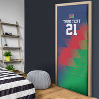 Namibia Cricket Custom Door Cover Namibian Gold Sun Flag Motif - Wonder Print Shop