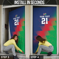 Namibia Cricket Custom Door Cover Namibian Gold Sun Flag Motif - Wonder Print Shop