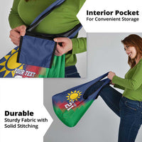 Namibia Cricket Custom Grocery Bag Namibian Gold Sun Flag Motif - Wonder Print Shop