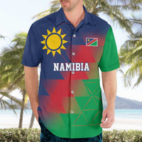 Namibia Cricket Custom Hawaiian Shirt Namibian Gold Sun Flag Motif - Wonder Print Shop