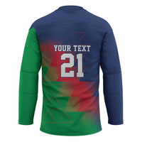 Namibia Cricket Custom Hockey Jersey Namibian Gold Sun Flag Motif - Wonder Print Shop