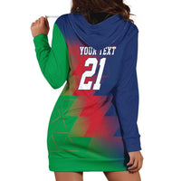 Namibia Cricket Custom Hoodie Dress Namibian Gold Sun Flag Motif - Wonder Print Shop