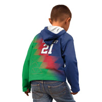 Namibia Cricket Custom Kid Hoodie Namibian Gold Sun Flag Motif - Wonder Print Shop
