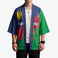 Namibia Cricket Custom Kimono Namibian Gold Sun Flag Motif - Wonder Print Shop