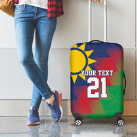 Namibia Cricket Custom Luggage Cover Namibian Gold Sun Flag Motif - Wonder Print Shop