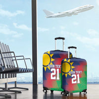 Namibia Cricket Custom Luggage Cover Namibian Gold Sun Flag Motif - Wonder Print Shop
