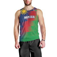 Namibia Cricket Custom Men Tank Top Namibian Gold Sun Flag Motif - Wonder Print Shop