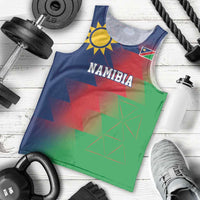 Namibia Cricket Custom Men Tank Top Namibian Gold Sun Flag Motif - Wonder Print Shop