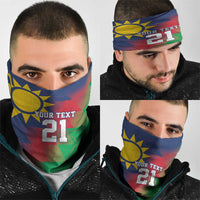 Namibia Cricket Custom Neck Gaiter Namibian Gold Sun Flag Motif - Wonder Print Shop