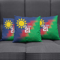 Namibia Cricket Custom Pillow Cover Namibian Gold Sun Flag Motif - Wonder Print Shop