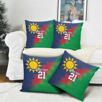 Namibia Cricket Custom Pillow Cover Namibian Gold Sun Flag Motif - Wonder Print Shop