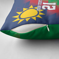 Namibia Cricket Custom Pillow Cover Namibian Gold Sun Flag Motif - Wonder Print Shop
