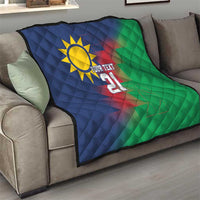 Namibia Cricket Custom Quilt Namibian Gold Sun Flag Motif - Wonder Print Shop