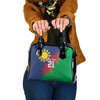 Namibia Cricket Custom Shoulder Handbag Namibian Gold Sun Flag Motif - Wonder Print Shop