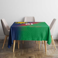 Namibia Cricket Custom Tablecloth Namibian Gold Sun Flag Motif - Wonder Print Shop