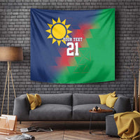 Namibia Cricket Custom Tapestry Namibian Gold Sun Flag Motif - Wonder Print Shop